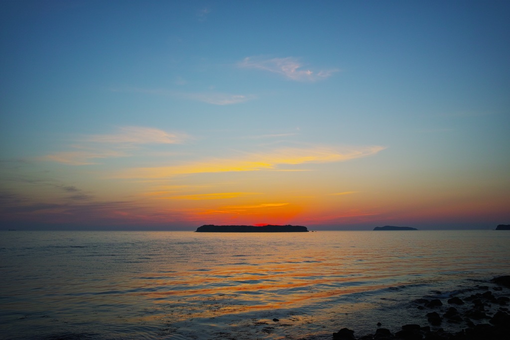 虎ヶ崎の夕陽