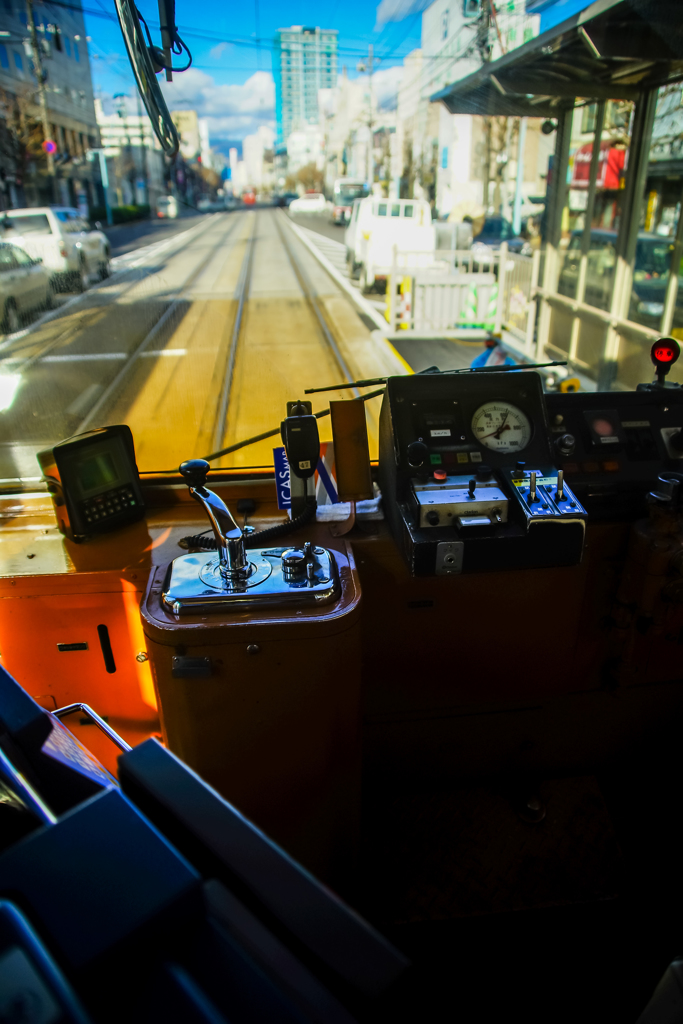 路面電車内部