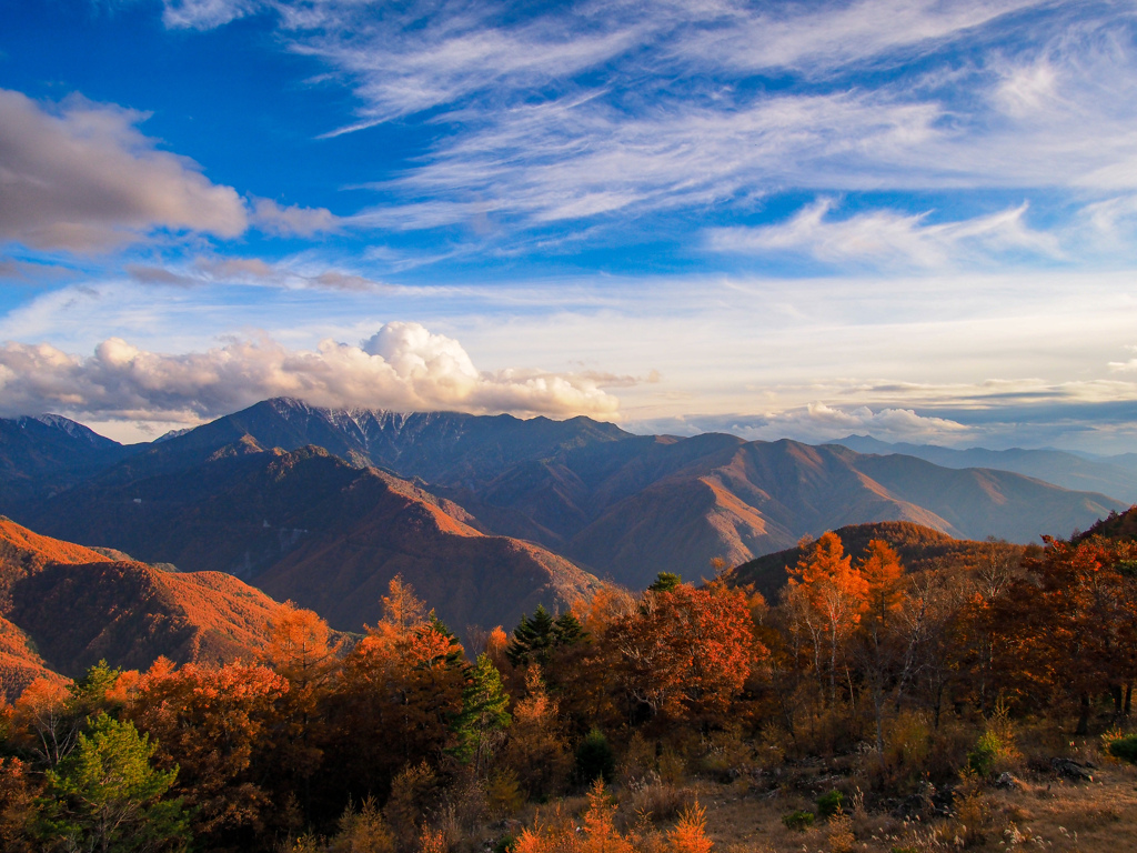 鹿麗高原からの紅葉