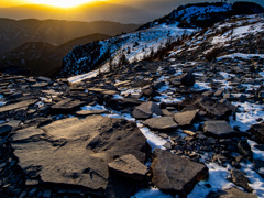美ヶ原山頂　王ヶ頭の夕焼
