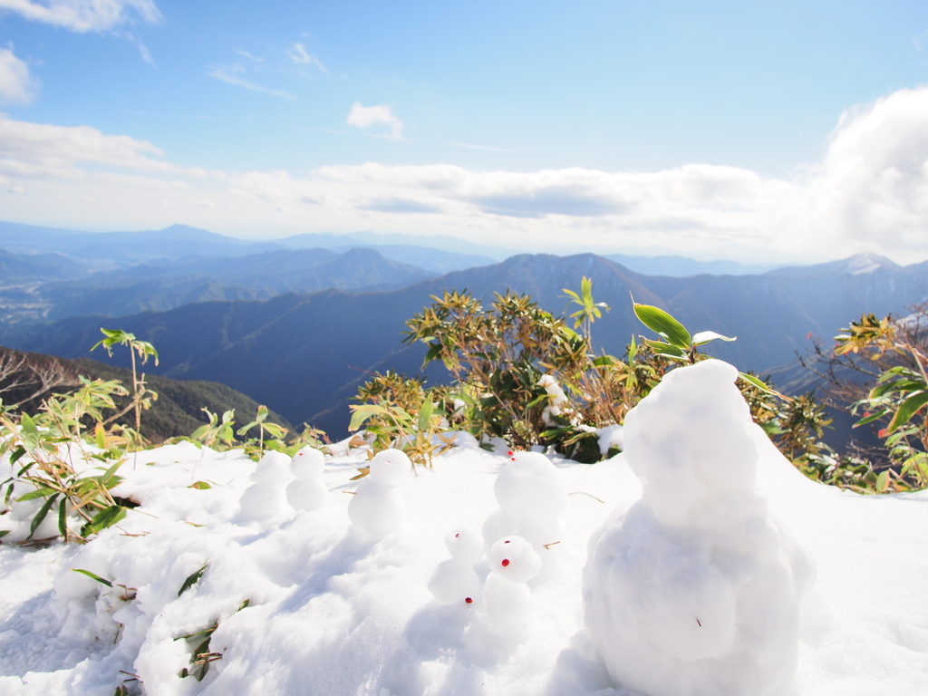 谷川岳　雪だるま