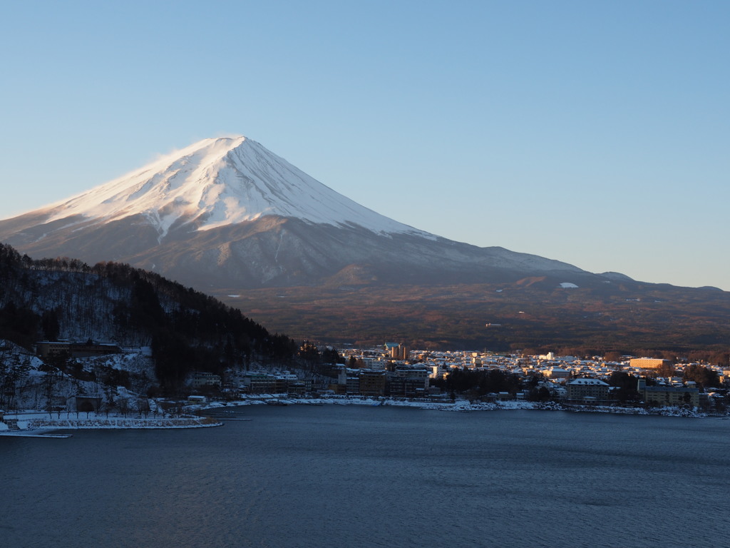 朝 富士山
