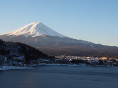 朝 富士山