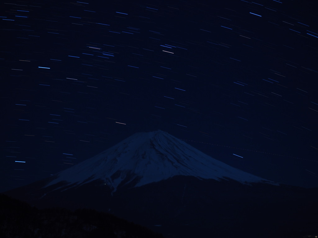 星と富士山
