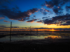 江川海岸　夕焼け②