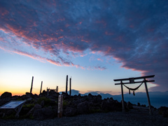 車山山頂　朝焼け