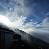 富士山　本八合目　迫ってくる雲