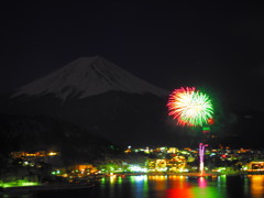 富士山夜花火