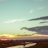 多摩川の夕焼け（フィルム）