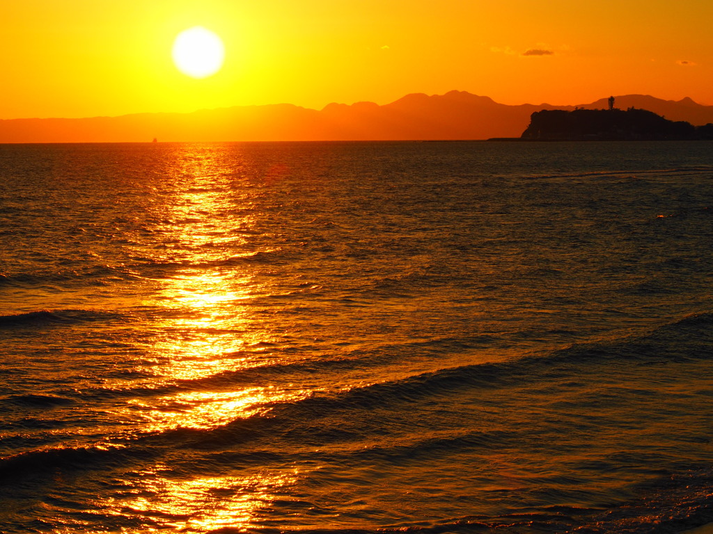 江ノ島の夕焼け