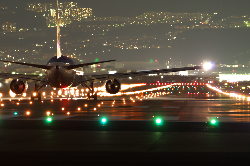 千里川の夜景