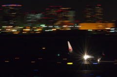 羽田空港夜景　JAL