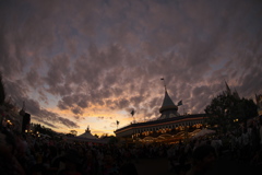 ディズニーランドの夕陽