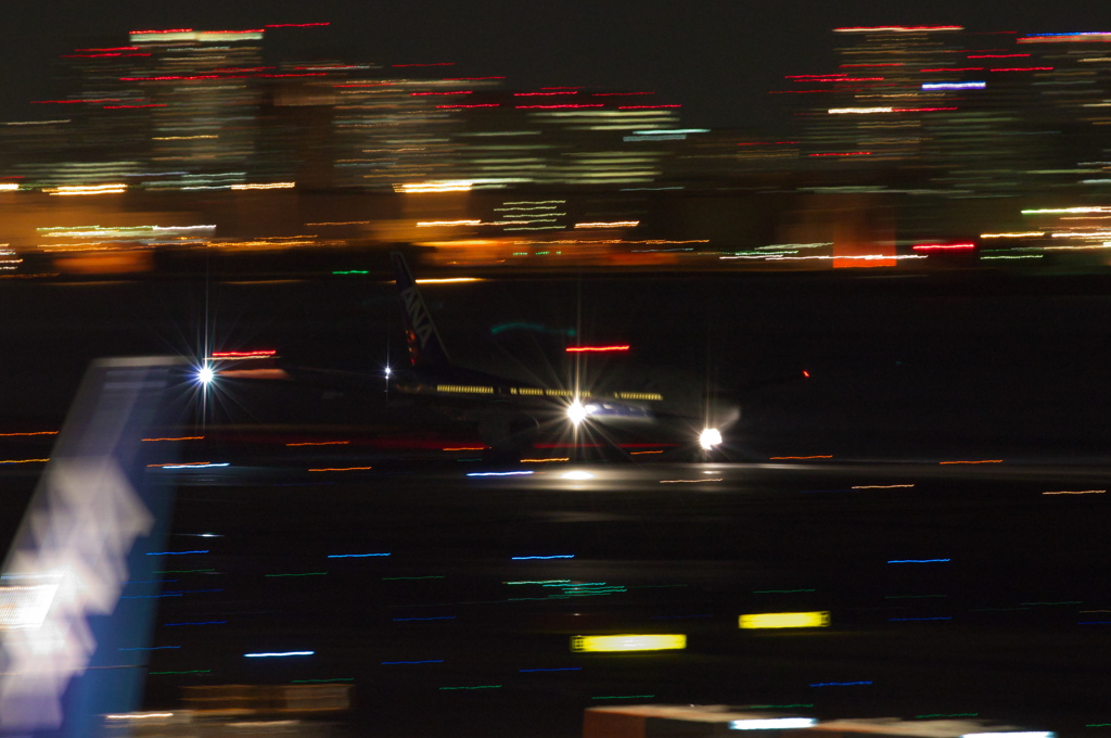 羽田空港夜景　ANA