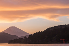 富士山を望む