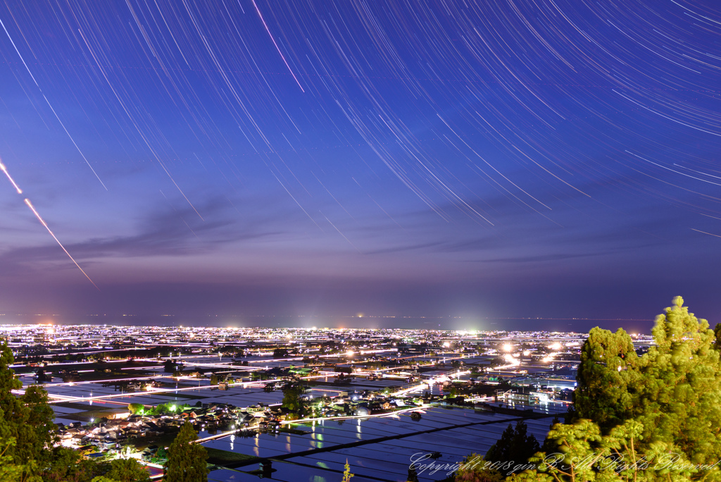 舟見城址からの星の軌跡