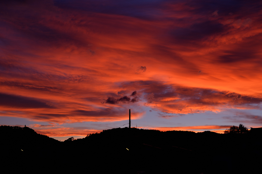 今の夕景