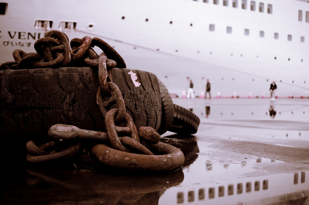 タイヤと鎖の関係