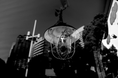 窓に映る都会