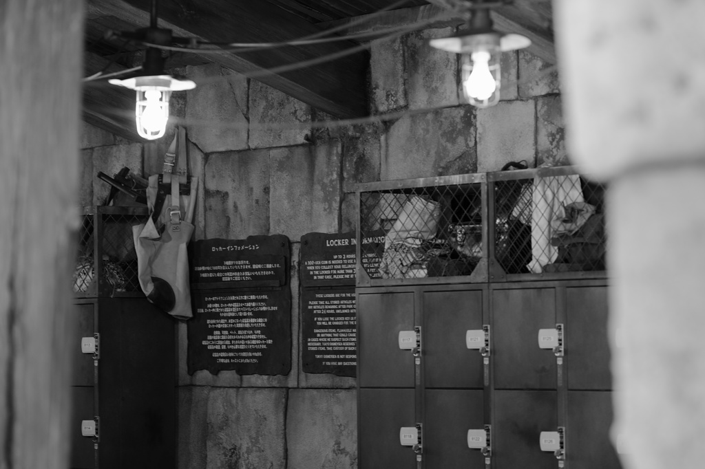 Locker room.