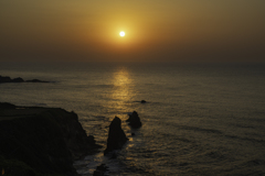 海の夕日
