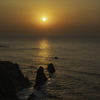 海の夕日