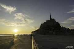 夕暮れのモンサンミッシェル