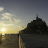 夕暮れのモンサンミッシェル