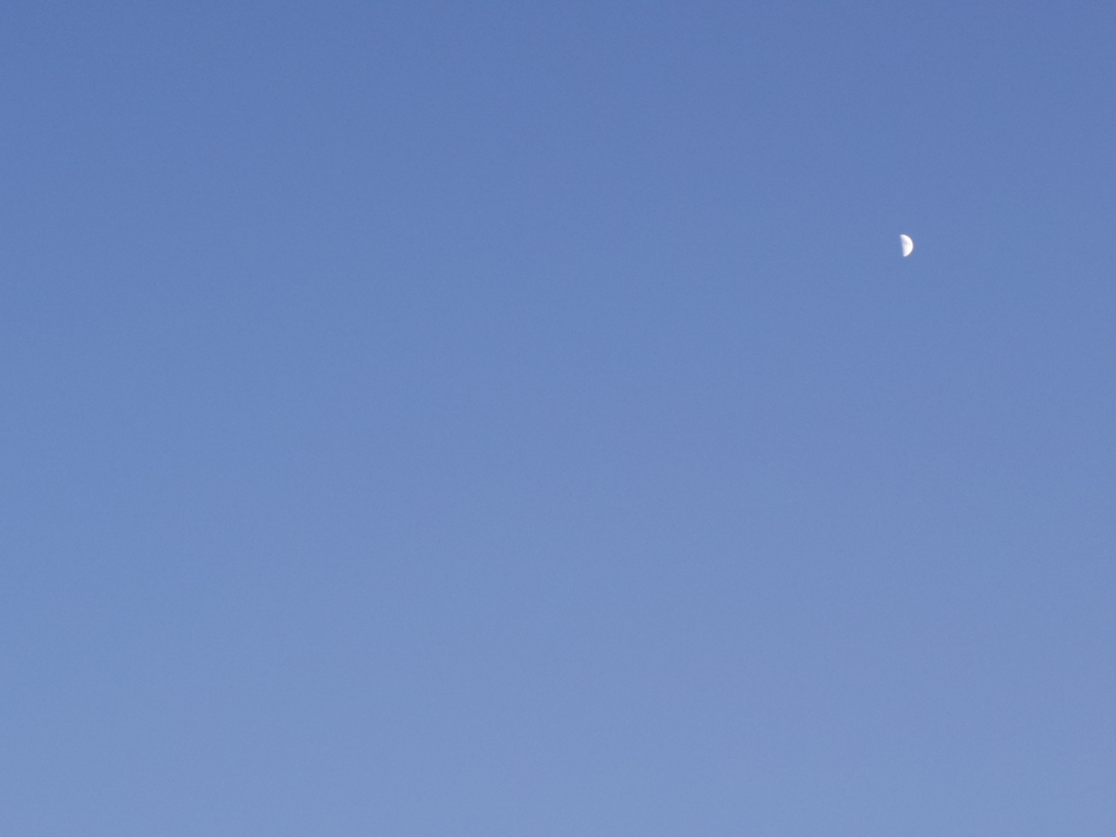 空と月