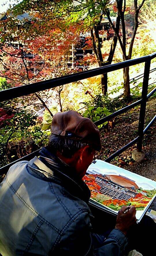 清水の舞台と紅葉・2