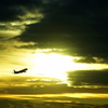 夕空を駆けるように