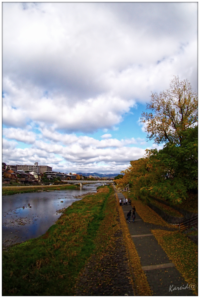 鴨川沿い