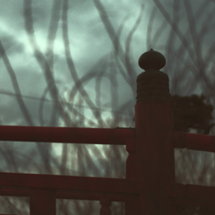 朱色の小橋