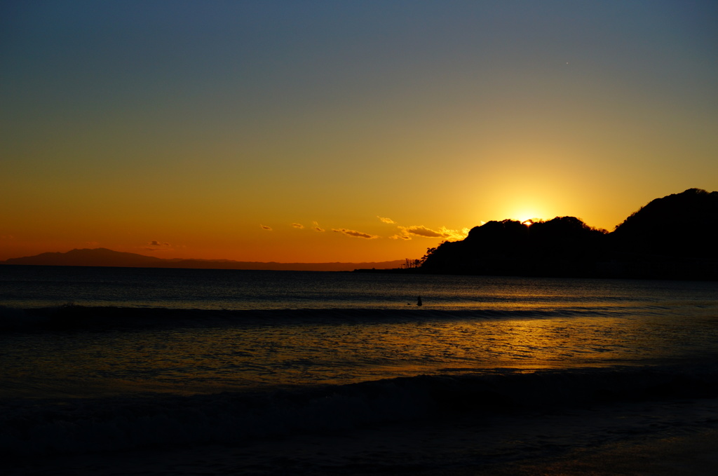 150201__夕日と海
