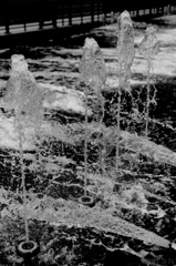 ソラマチ噴水　モノクローム