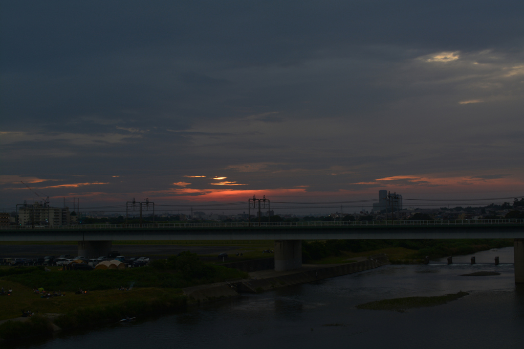 夜前の夕焼け