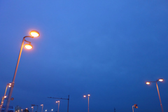 コバルトブルーの雨空「丸子橋」