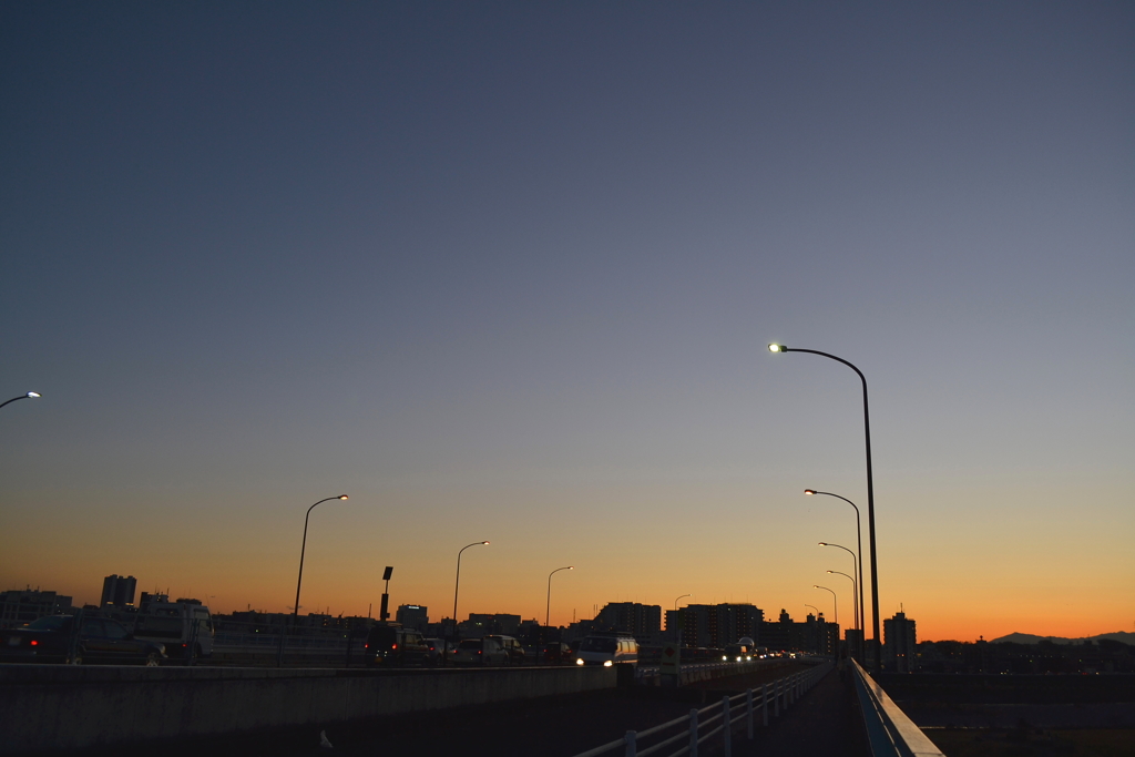 雲無い夕焼け