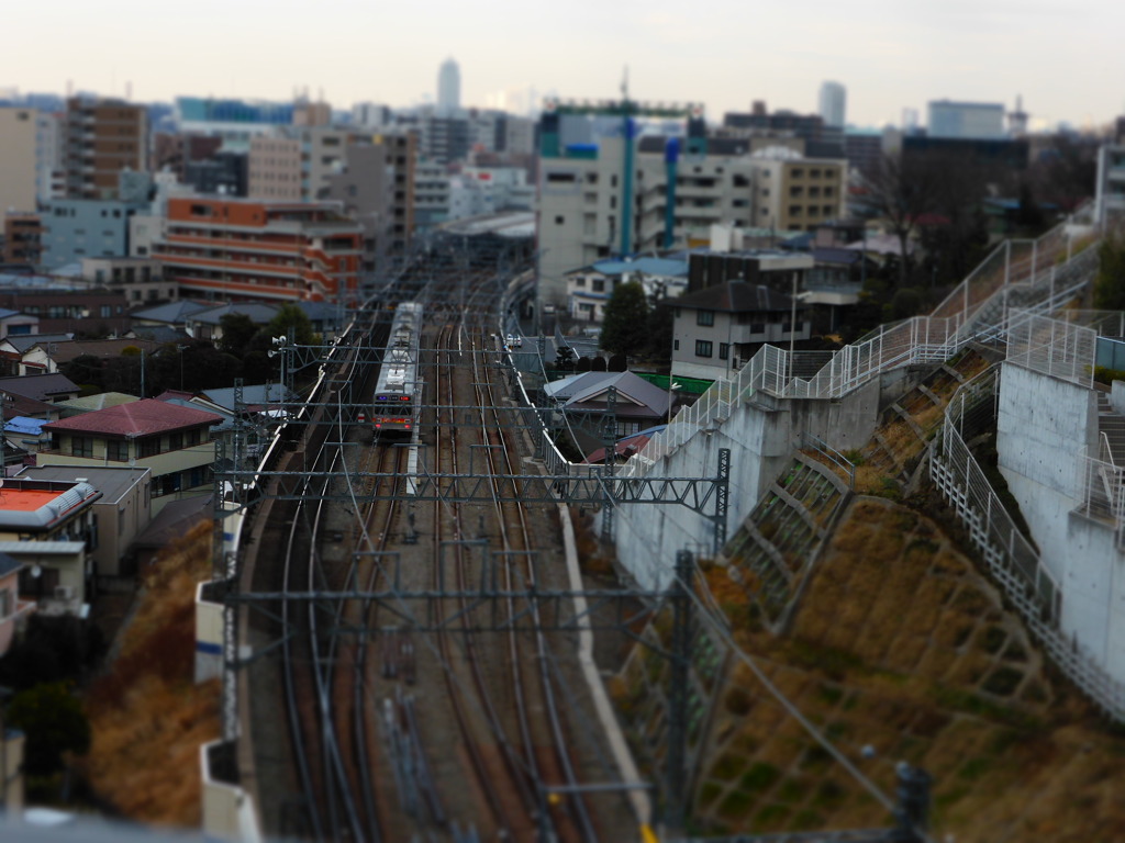 溝ノ口駅（ジオラマ風）