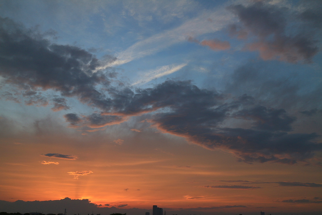 先月の夕焼け