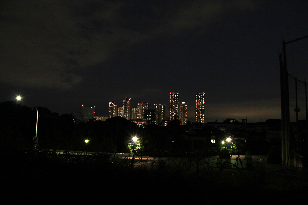 より明るめの武蔵小杉の夜景