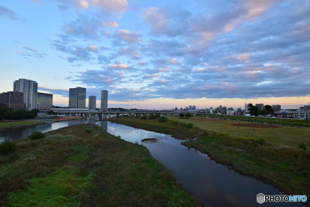 広い多摩川