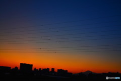 富士山の夕焼け