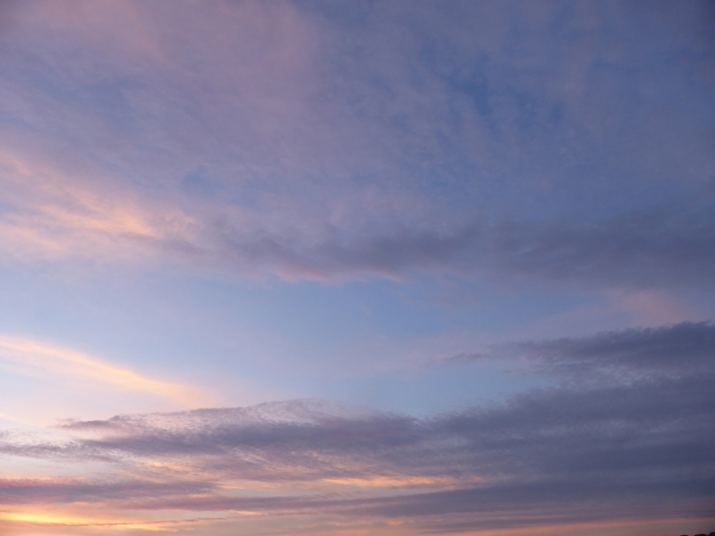 夏至に近い夕焼け
