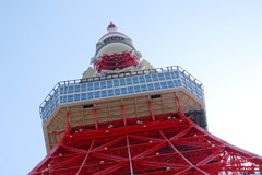 東京タワーの展望室の床穴