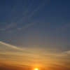 寒い季節の夕焼け
