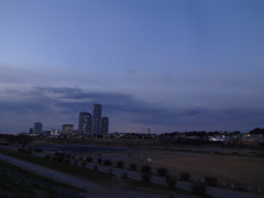 真冬らしい多摩川