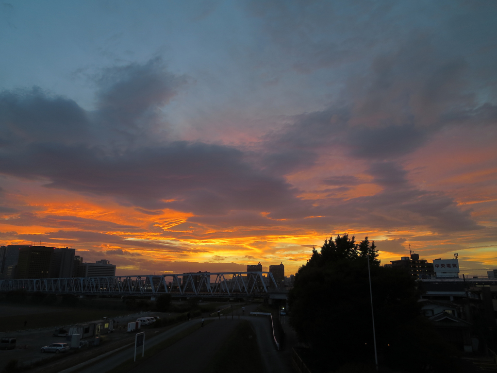 六郷橋の夕焼け