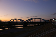 丸子橋の日没