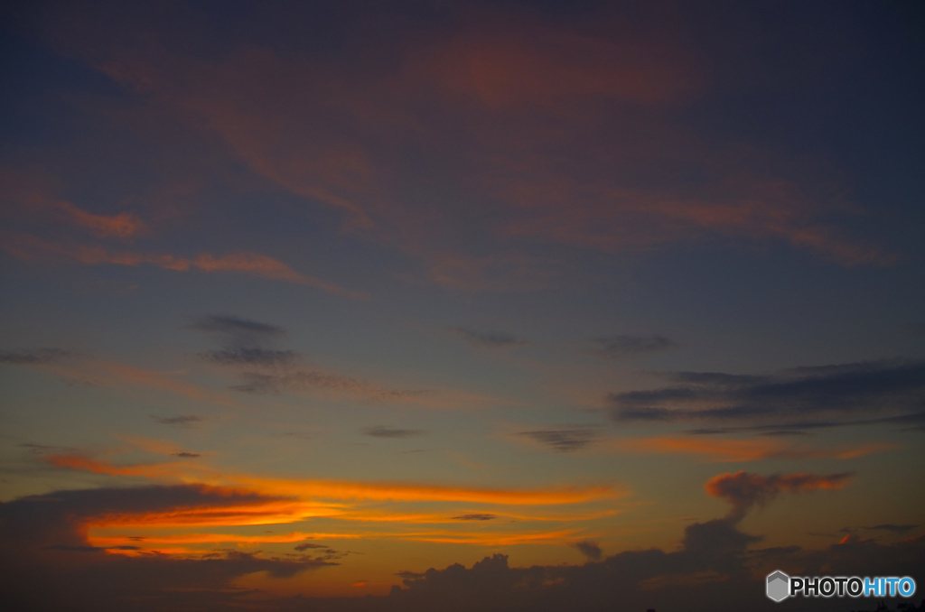 琥珀色の夕焼け